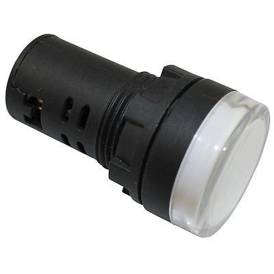 SUNS IL6E-240E-W-Q LED 22mm White Pilot Light 240V XB7EV07MP 800FD-P7N7 - Industrial Direct