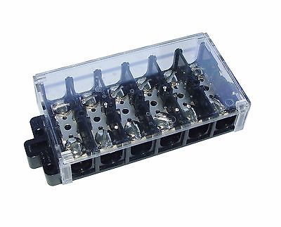 SUNS TG-606-C UL Rated 60A/600V Covered Terminal Block 6 Pole 22-6 AWG Wire - Industrial Direct