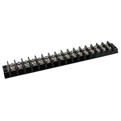 SUNS TU316 UL Rated 30A/300V Terminal Block 16 Position 22-10 AWG Barrier Strip - Industrial Direct