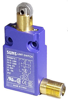 SUNS SN3112-SP-E Roller Plunger Compact Limit Switch M12 Connector Side - Industrial Direct