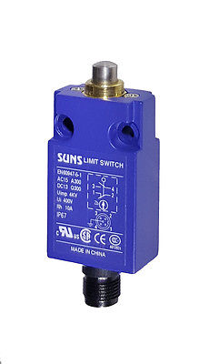 SUNS SN3101-SP-F Plunger Compact Limit Switch M12 Connector Bottom - Industrial Direct