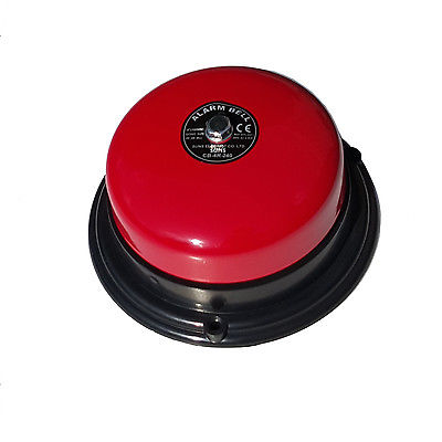 SUNS CB-4R-240 240V Red Alarm Bell 4 Inch 240 Volt AC (4" in 240VAC) - Industrial Direct