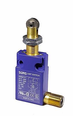 SUNS SN3132-SP-E Panel Roller Plunger Compact Limit Switch M12 Connector Side - Industrial Direct