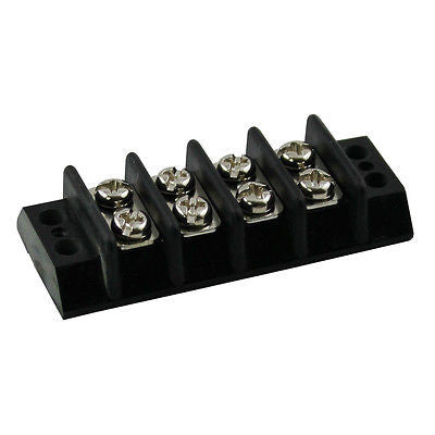 SUNS TU104 UL Rated 15A/300V Terminal Block 4 Position 22-14 AWG Barrier Strip - Industrial Direct