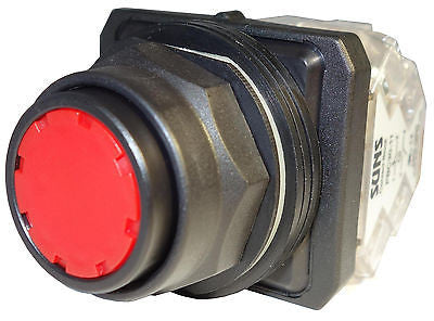 SUNS PB30-FP-R-P13 30mm Red Guarded Pushbutton NO/NC 9001SKR1RH13 9001SKR1RH6 - Industrial Direct