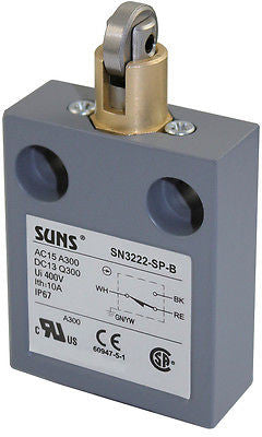 SUNS SN3222-SP-D Cross Roller Plunger Limit Switch 914CE3-Q1 D4CC-1003 D4CC-3003 - Industrial Direct
