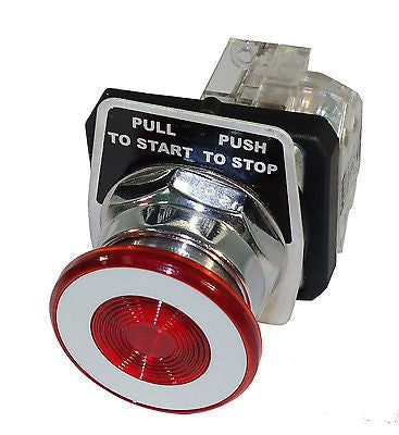 SUNS PBM30-ES-R-P1 30mm Emergency Stop Push-Pull 1NO 1NC 9001KR9RH6 9001KR9RH5 - Industrial Direct