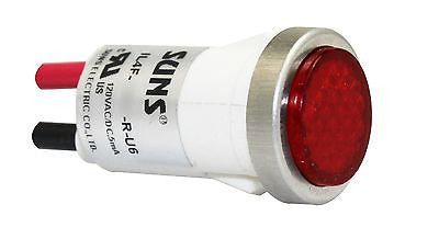SUNS IL4F-24E-R-U6 LED 1/2" Red Indicator Light Flush 24V Solico Ideal 776121 - Industrial Direct