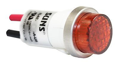 SUNS IL4E-120E-A-U6 LED 1/2" Amber Indicator Light Raised 120V Wire Ideal 777311 - Industrial Direct
