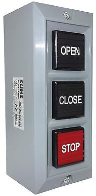 SUNS CSD-303 UL Listed Gray Open/Close/Stop Control Station 2NO/3NC 9001BG303 - Industrial Direct