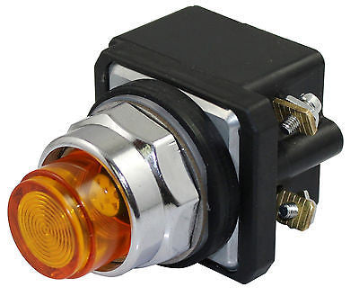 SUNS PBM30-PL-D24E-A-P0 30mm 24V LED Amber Pilot Light 9001KP35A31 9001KP35A9 - Industrial Direct