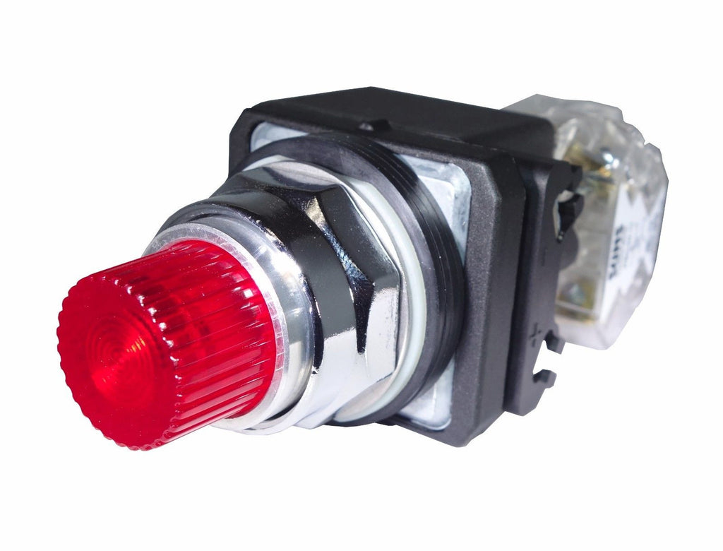 SUNS PBM30-EP-T120E-R-P1 30mm 120V Transformer LED Red Pushbutton 9001K2L1RH13 - Industrial Direct