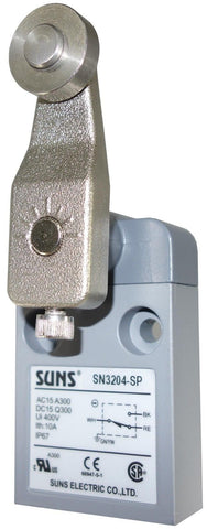 SUNS SN3204-SP-D Roller Lever Limit Switch for 914CE16-Q1 D4CC-1020 D4CC-3020 - Industrial Direct