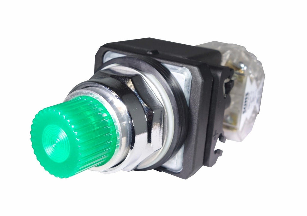 SUNS PBM30-EP-D120E-G-P1 30mm 120V LED Green Pushbutton 9001K2L38LGGH13 - Industrial Direct