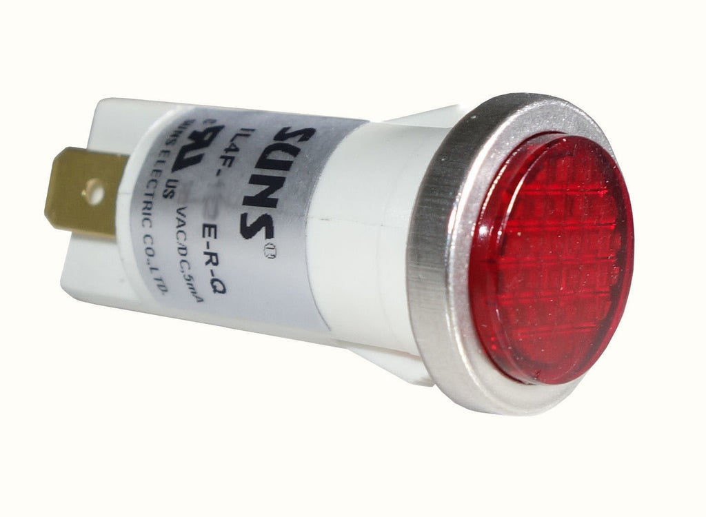 SUNS IL4F-120E-R-Q LED 1/2" Red Indicator Light Flush 120V Solico Ideal - Industrial Direct