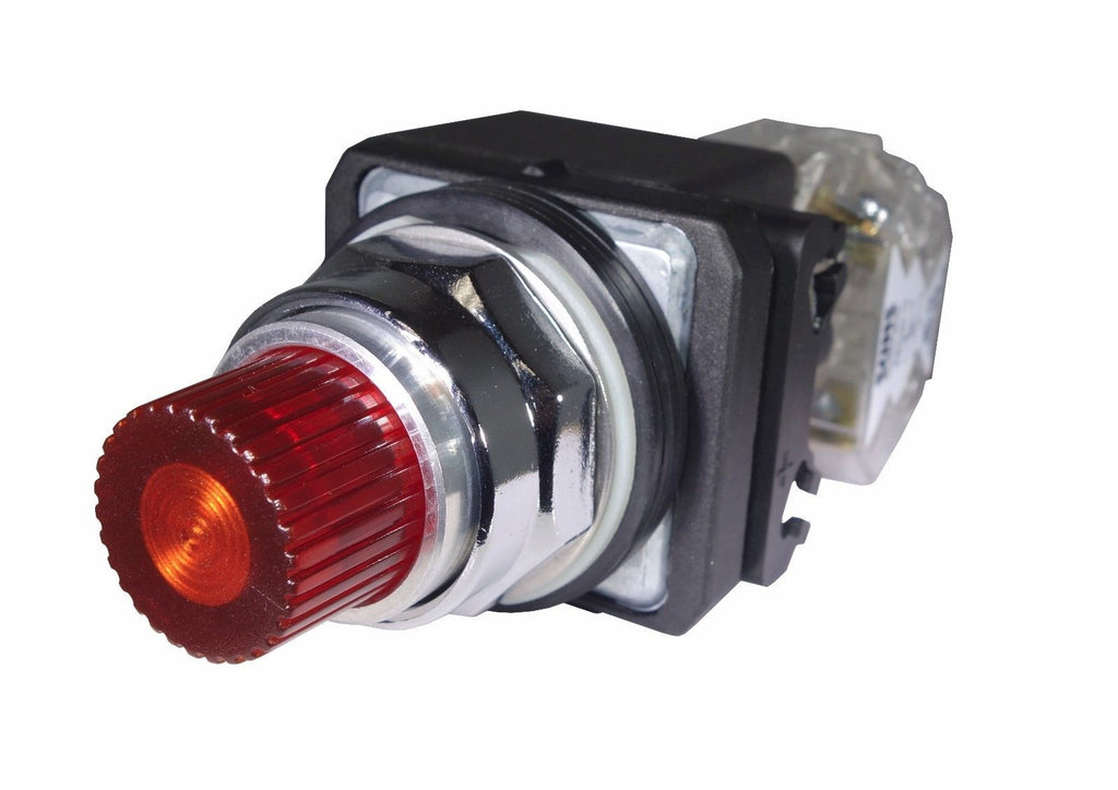 SUNS PBM30-EP-D120E-A-P1-U 30mm 12-130V AC/DC LED Amber Pushbutton 800T-QBH2A - Industrial Direct
