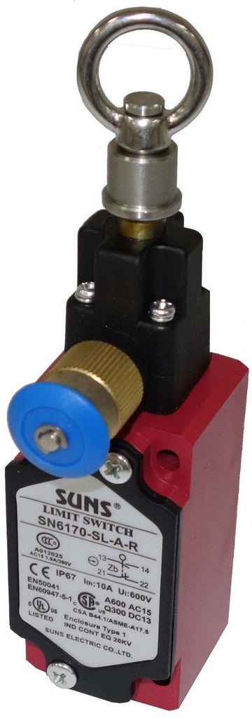 SUNS International SN6170-SL-A-R Cable Pull Safety Switch with Reset 1NO/1NC - Industrial Direct