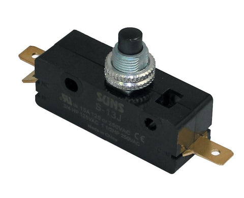 SUNS S-13J Panel Plunger Snap Action 15A Micro Switch E13-00J E1300J 0E13-00J - Industrial Direct