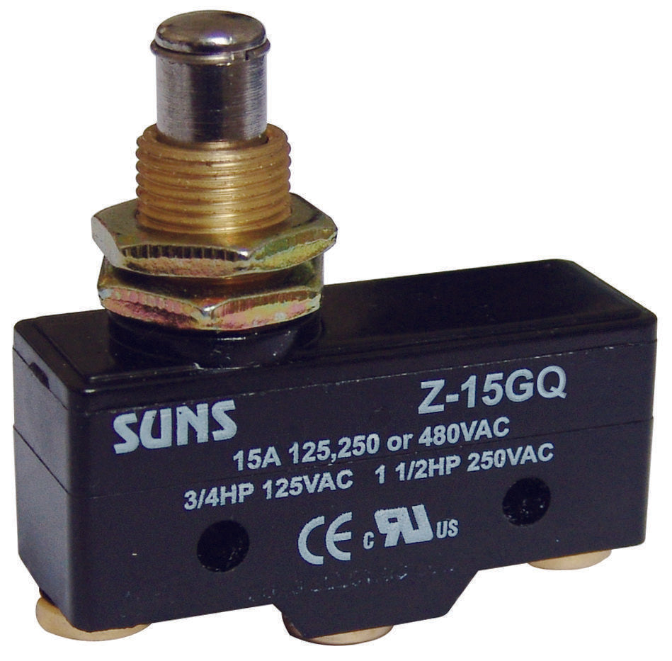 SUNS International Z-15GQ Plunger 15A Micro Switch - Industrial Direct