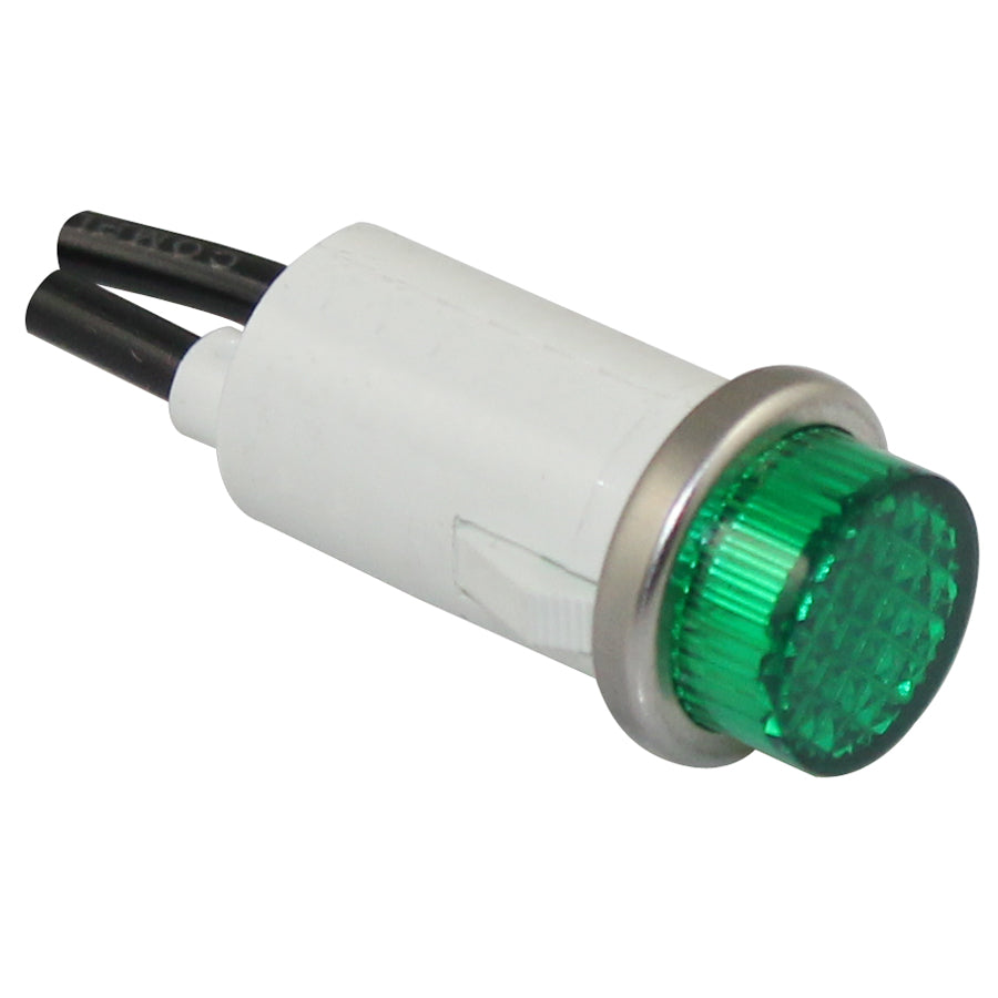 SUNS IL4E-24E-G-U6 LED 1/2" Green Indicator Light Raised 24V Solico Ideal 776211