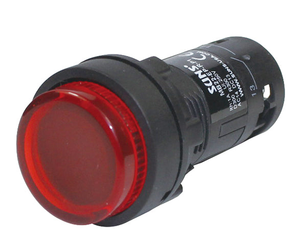 SUNS MB22-EP-R-P1 22mm Monolithic Pushbutton Red 1NO/1NC XB7NL45 C22-DH-R-K11