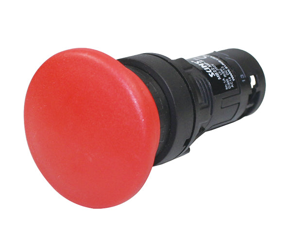 SUNS MB22-MP-R-P1 22mm Monolithic Pushbutton Red Mushroom 1NO/1NC