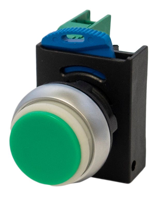 SUNS PB22-EP-G-P5-W 22mm Pushbutton IP69K Extended Operator Green 1NO
