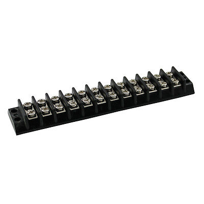 SUNS TU212 UL Rated 20A/300V Terminal Block 12 Position 22-12 AWG Barrier Strip - Industrial Direct